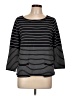 Ann Taylor Stripes Black Pullover Sweater Size L - photo 1