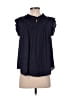 Flannel 100% Polyester Blue Sleeveless Blouse Size Sm (1) - photo 2