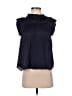 Flannel 100% Polyester Blue Sleeveless Blouse Size Sm (1) - photo 1