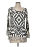 Mushka by Sienna Rose Animal Print Silver Pullover Sweater Size M - photo 1