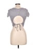 Adore Me Gray Short Sleeve Top Size L - photo 2