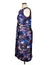 Le Bos 100% Polyester Print Blue Cocktail Dress Size 14W - photo 5