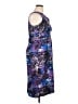 Le Bos 100% Polyester Print Blue Cocktail Dress Size 14W - photo 4