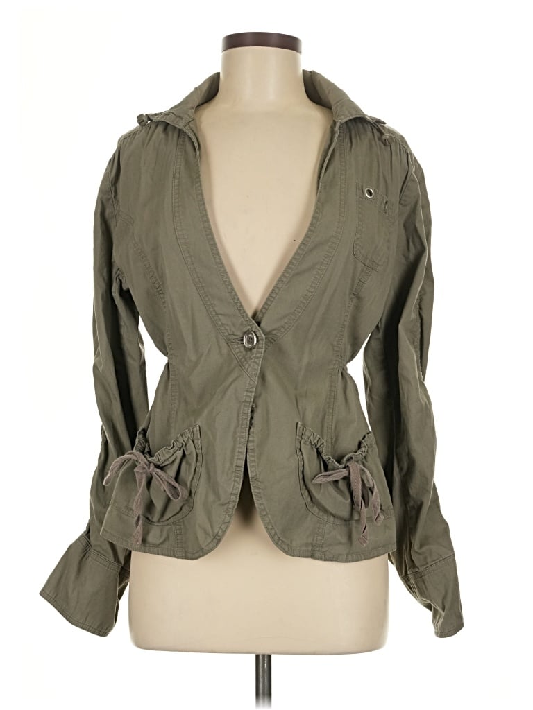 Pre-owned Dkny Jeans Jacket In Green