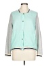 Splendid 100% Rayon Color Block Teal Jacket Size L - photo 1