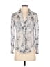 Cloth & Stone 100% Rayon Silver Long Sleeve Blouse Size XS - photo 1