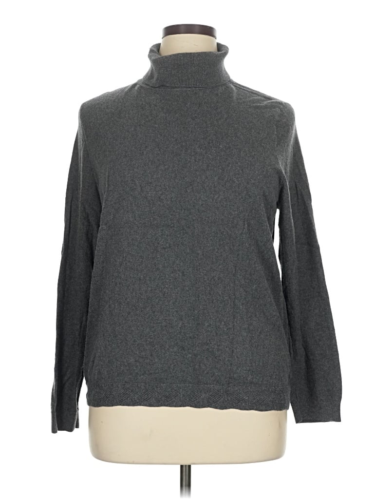 Pre-owned Talbots Outlet Turtleneck Sweater In Gray