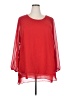 Investments 100% Polyester Red 3/4 Sleeve Blouse Size 2X - photo 1