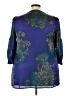Evolution 100% Polyester Blue 3/4 Sleeve Blouse Size 2X - photo 2