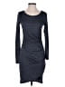 Leith Solid Gray Casual Dress Size M - photo 1