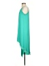BCBGMAXAZRIA 100% Polyester Solid Teal Casual Dress Size S - photo 5