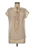 Unbranded Ivory Short Sleeve Blouse Size M (estimated) - photo 1