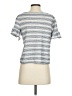 Max Studio Stripes Silver Short Sleeve T-Shirt Size S - photo 2