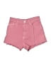 Zara Hearts Pink Denim Shorts Size 2 - photo 1