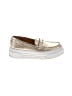 J/Slides 100% Leather Metallic Gold Sneakers Size 9 - photo 1