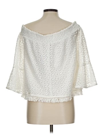 Kaari Blue 3/4 Sleeve Blouse (view 2)