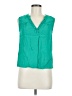 TK 100% Viscose Teal Sleeveless Blouse Size M - photo 1