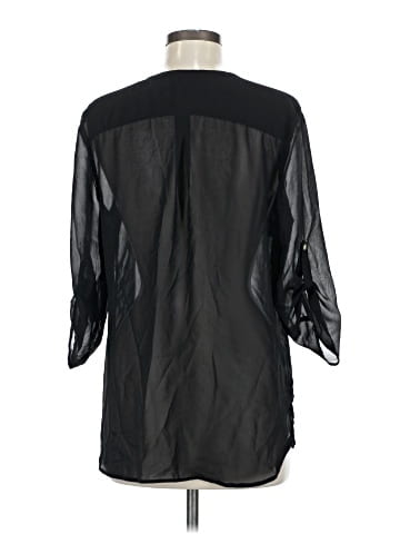 Como Black 3/4 Sleeve Blouse (view 2)