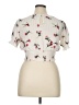 J for Justify 100% Polyester Ivory Short Sleeve Blouse Size XL - photo 2