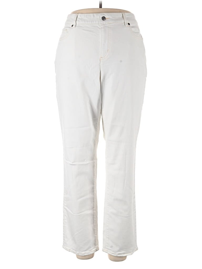 Pre-owned Lands' End Casual Pants In Ivory