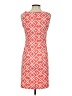 Connected Apparel Argyle Orange Cocktail Dress Size 4 - photo 2