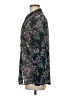 Zara Basic Floral Black Purple Long Sleeve Blouse Size M - photo 5