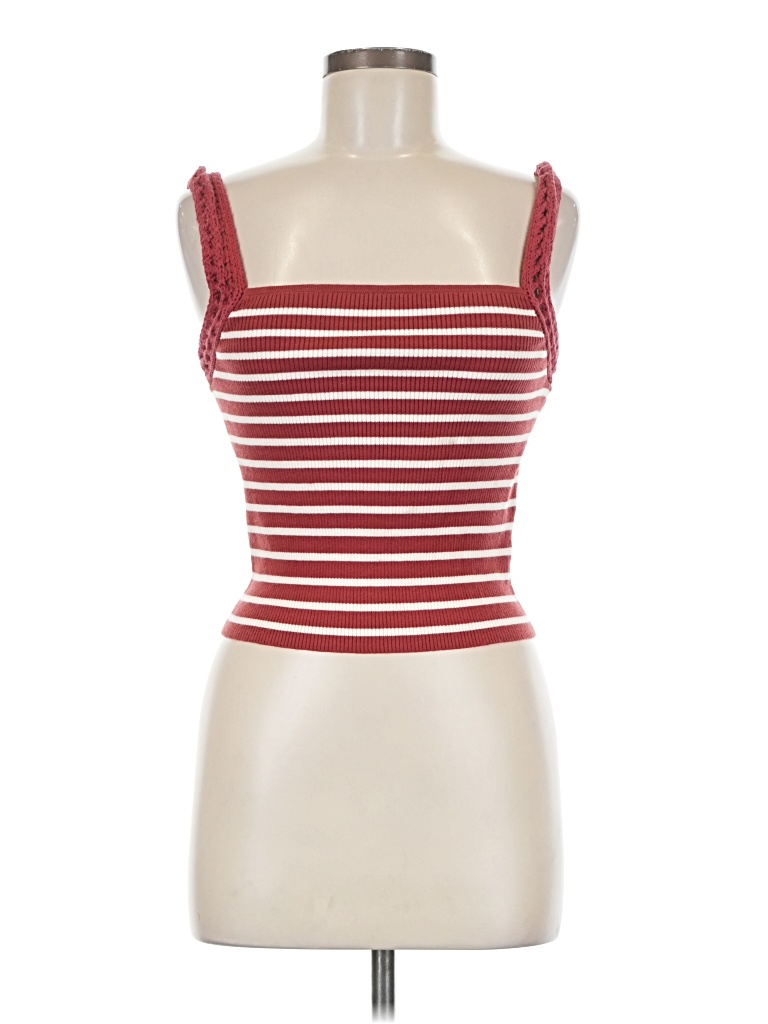 Pre-owned Aerie Sleeveless Top Red Sweetheart Neckline Tops