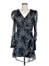 Aqua Floral Polka Dots Blue Casual Dress Size M - photo 1