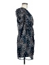 Aqua Floral Polka Dots Blue Casual Dress Size M - photo 4