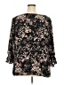 Evri 100% Polyester Black 3/4 Sleeve Blouse Size 2X - photo 2