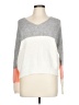 Unbranded 100% Acrylic Color Block Gray Pullover Sweater Size L - photo 1