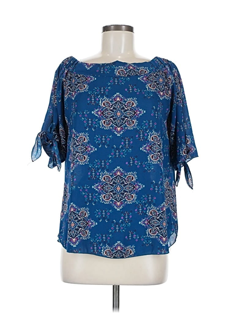 Pre-owned Renee C 3/4 Sleeve T-shirt In Blue