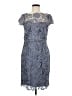 Decode 1.8 100% Polyester Paisley Gray Cocktail Dress Size 6 - photo 1