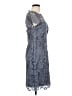 Decode 1.8 100% Polyester Paisley Gray Cocktail Dress Size 6 - photo 4