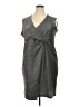 Serra Metallic Gray Cocktail Dress Size XXL - photo 1