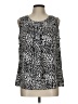 Christopher & Banks 100% Polyester Silver Sleeveless Blouse Size L - photo 1