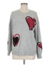 Torrid 100% Acrylic Hearts Gray Pullover Sweater Size Med Plus (00) - photo 1