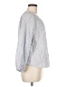 Drew Stripes Silver 3/4 Sleeve Blouse Size M - photo 4
