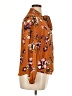 Blush 100% Polyester Floral Orange Long Sleeve Blouse Size XL - photo 4