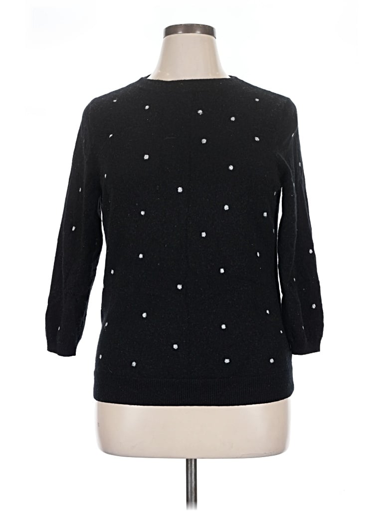 Pre-owned Talbots Cashmere Pullover Sweater In Black