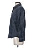 DKNY Houndstooth Blue Long Sleeve Button-Down Shirt Size 4 - photo 5