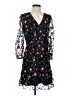 Sam Edelman 100% Nylon Print Black Cocktail Dress Size 2 - photo 1