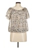 Renuar 100% Polyester Silver Short Sleeve Blouse Size 6 - photo 1