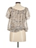 Renuar 100% Polyester Silver Short Sleeve Blouse Size 6 - photo 2