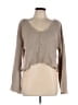 pretty garbage Metallic Tan Cardigan Size L - photo 1