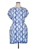 Liz Claiborne 100% Polyester Print Blue Casual Dress Size XL (petite) - photo 1
