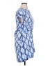 Liz Claiborne 100% Polyester Print Blue Casual Dress Size XL (petite) - photo 4