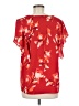H By Halston Red Short Sleeve Blouse Size M - photo 2