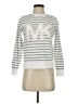 MICHAEL Michael Kors 100% Cotton Stripes Silver Pullover Sweater Size XS - photo 1
