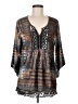Unity World Wear Brown 3/4 Sleeve Blouse Size M - photo 1